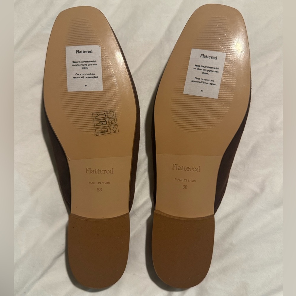 NWT ⭐️ Flattered Malva Suede Mule in Brown EU 38 - Picture 5 of 6